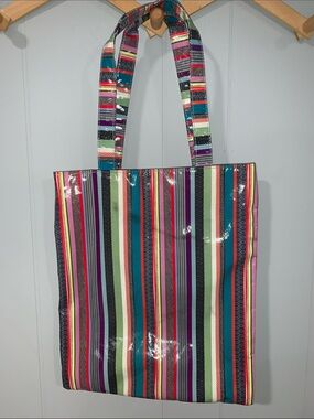 Paperchase Eclectic Striped Multi-Color Tote Bag - Versatile Everyday Carry